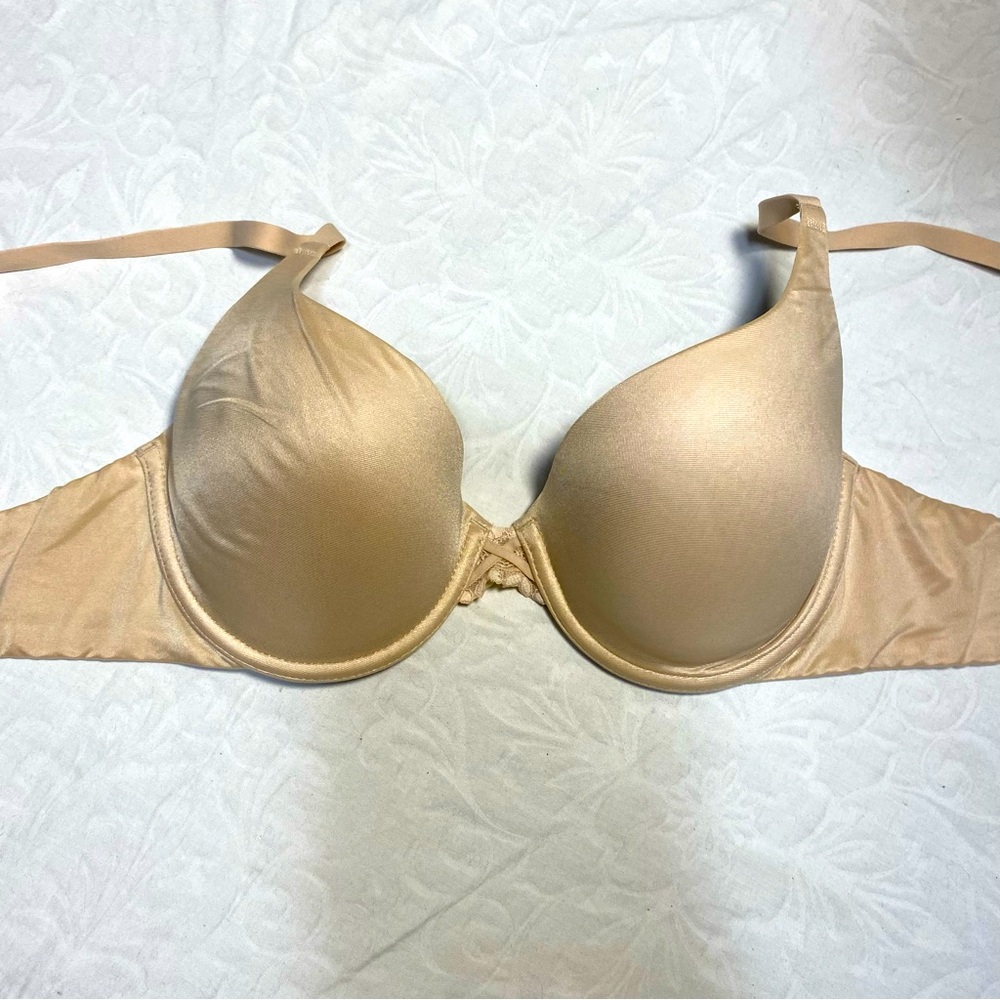 Maidenform 32C Push Up Bra T Shirt Underwire Nude Cream Tan Gently Used